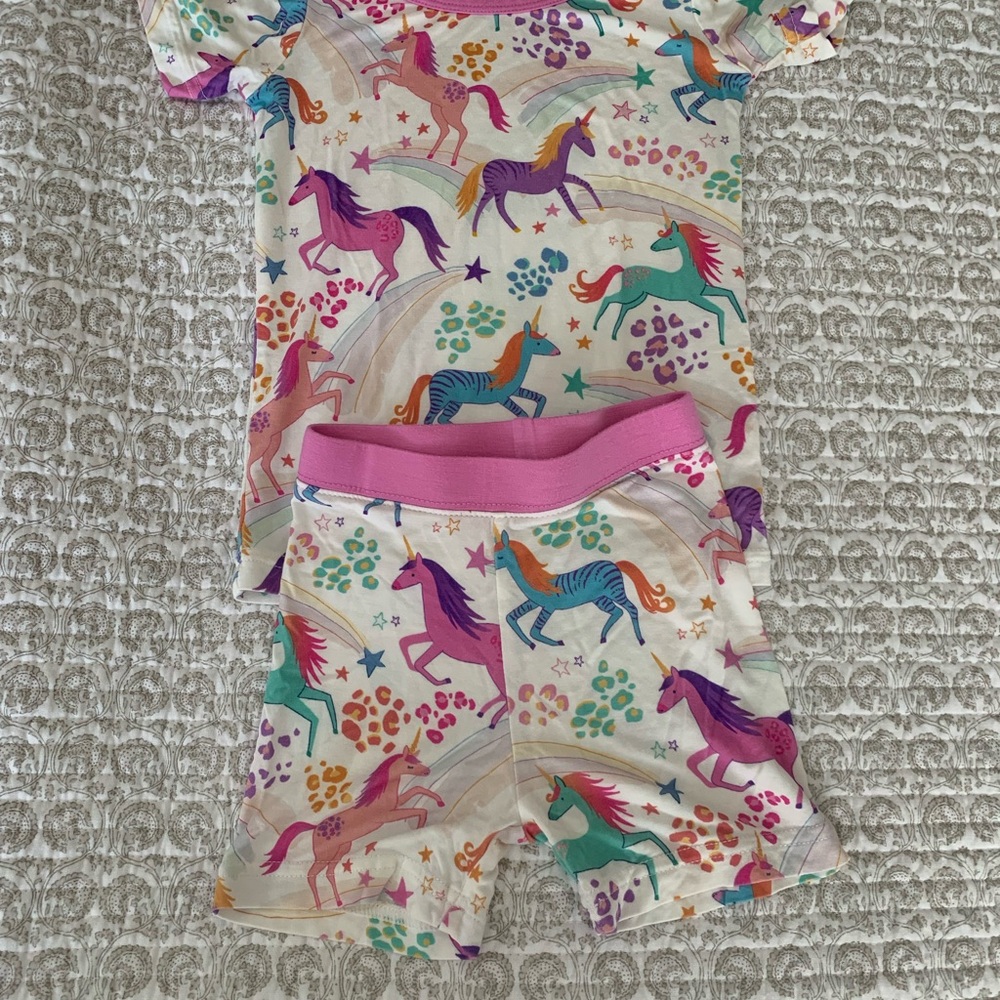 Little Sleepies Pink and Purple Unicorn Pajama Set